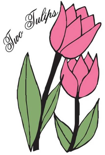 Picture of Two Tulips SVG File