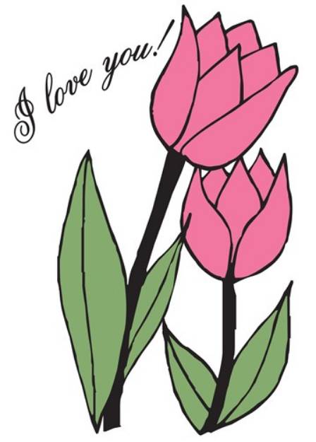 Picture of Tulips Love SVG File