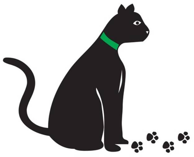 Picture of Black Cat Prints SVG File