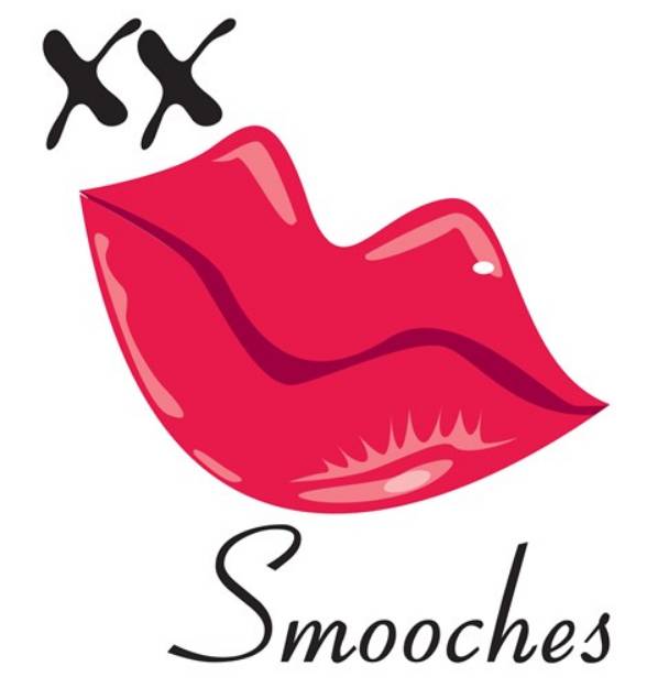 Picture of Red Lips Smooches SVG File