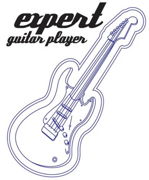 Picture of Expert Guitar Player SVG File