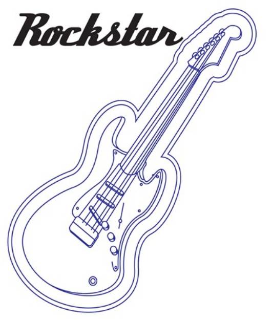 Picture of Guitar Rockstar SVG File