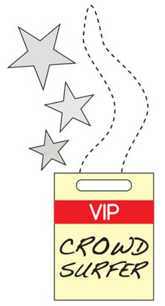 Picture of VIP Crowd Surfer SVG File