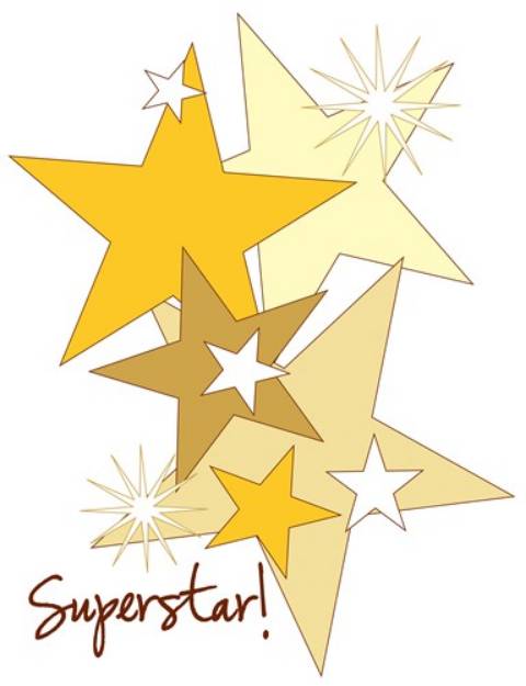 Picture of Gold Star Superstar SVG File