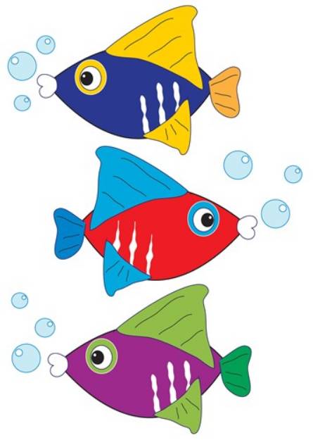 Picture of Colorful Fish SVG File