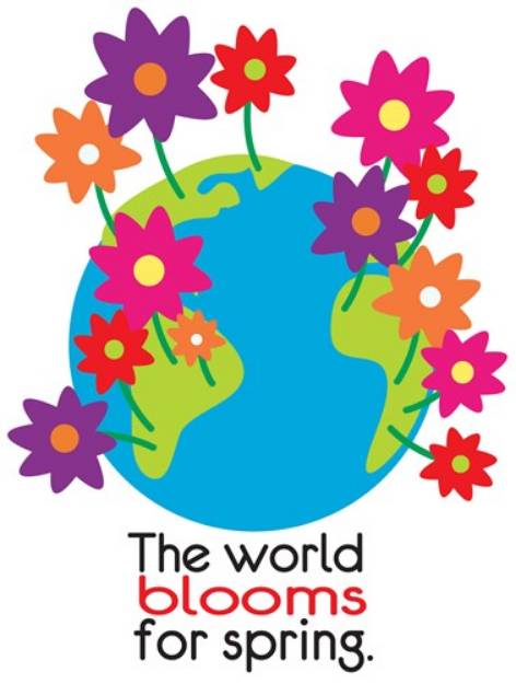 Picture of The World Blooms SVG File