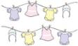Picture of Baby Clothes Line SVG File