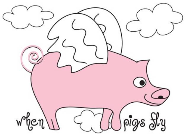 Picture of When Pigs Fly SVG File