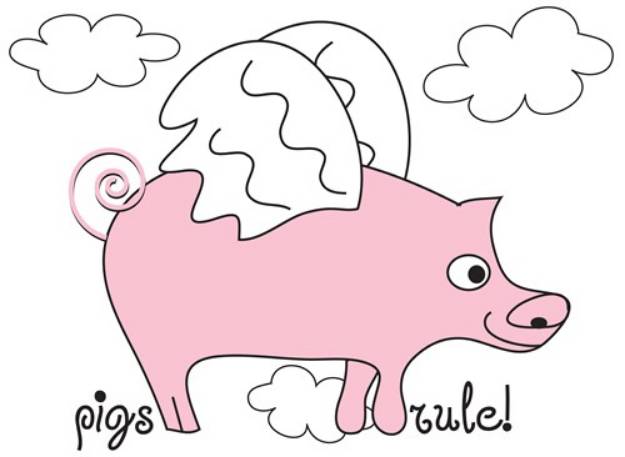 Picture of Pigs Rule! SVG File