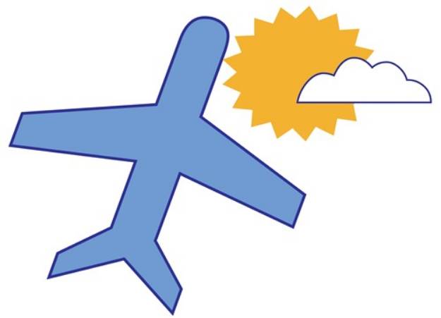 Picture of Airplane in the Sky SVG File