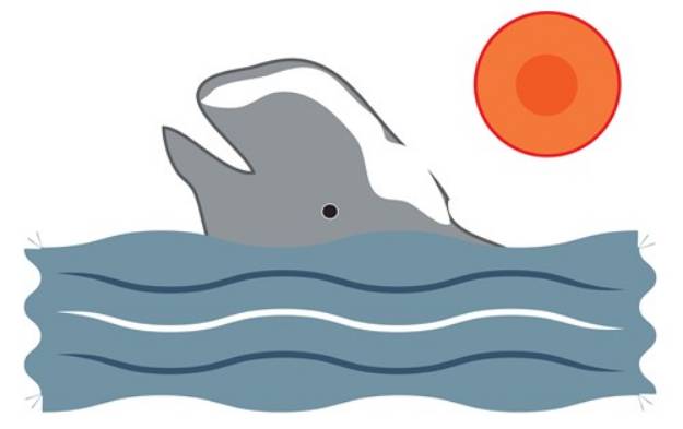 Picture of Whale in the Ocean SVG File