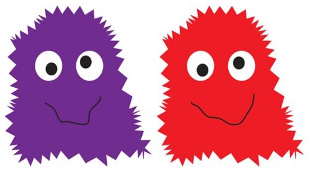 Picture of Purple & Red Monsters SVG File