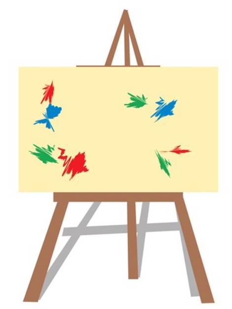 Picture of Easel and Painting SVG File