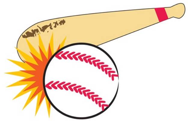 Picture of Baseball and Bat SVG File