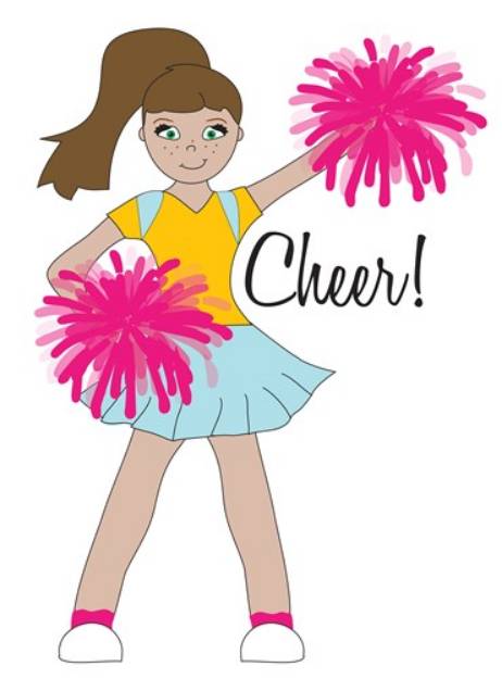 Picture of Cheerleader Cheer SVG File