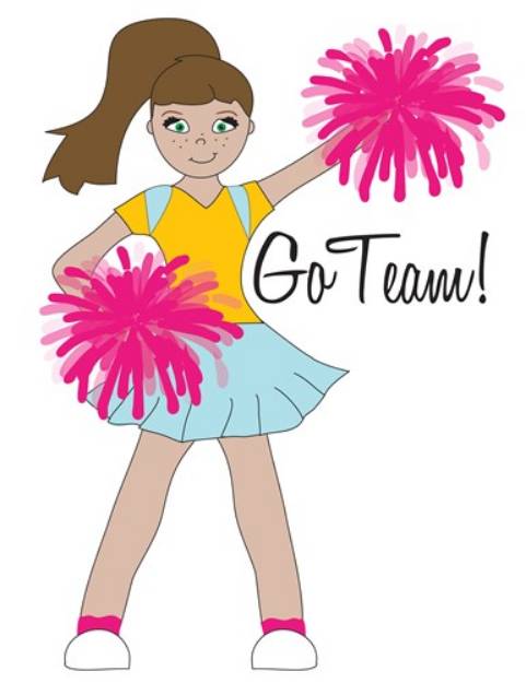 Picture of Cheerleader Go Team SVG File