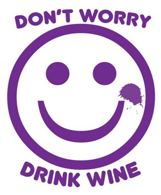 Picture of Drink Wine Smiley SVG File