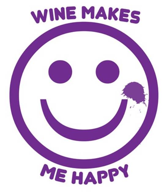 Picture of Wine Makes Me Happy SVG File