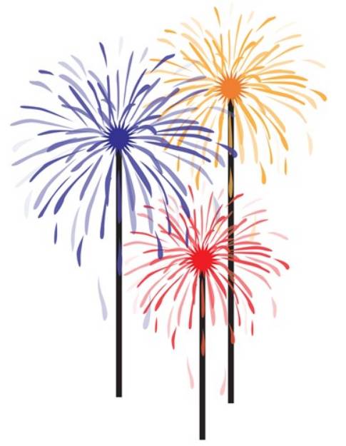 Picture of Firework Display SVG File
