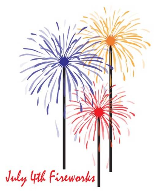 Picture of July 4th Fireworks SVG File