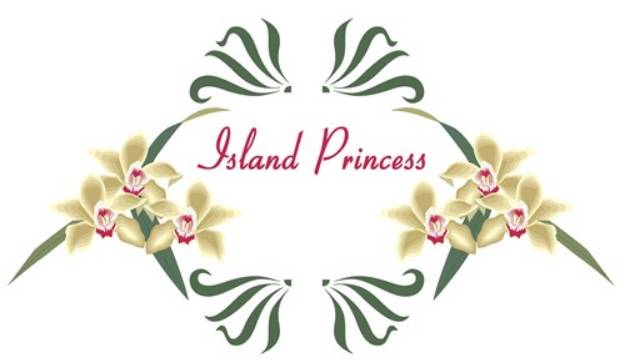 Picture of Paradise Island Princess SVG File