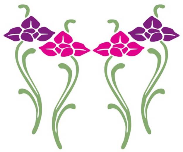 Picture of Pink & Purple Flowers SVG File