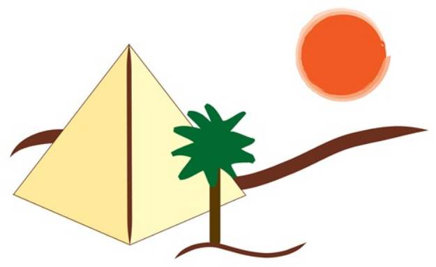 Picture of Pyramid in Desert SVG File