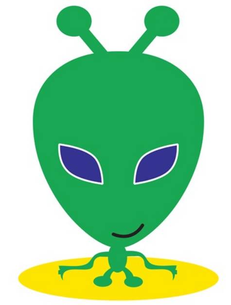 Picture of Green Alien SVG File