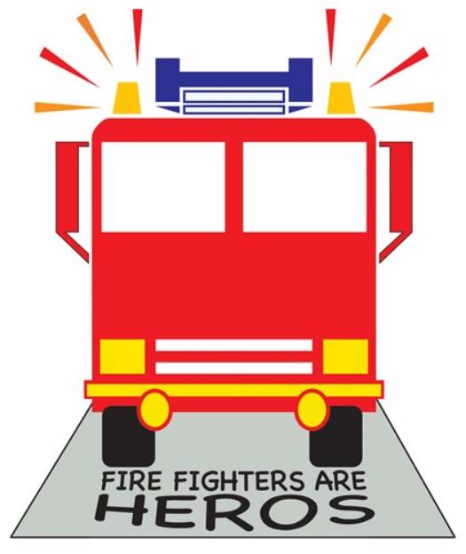 Picture of Firefighters Are Heros SVG File