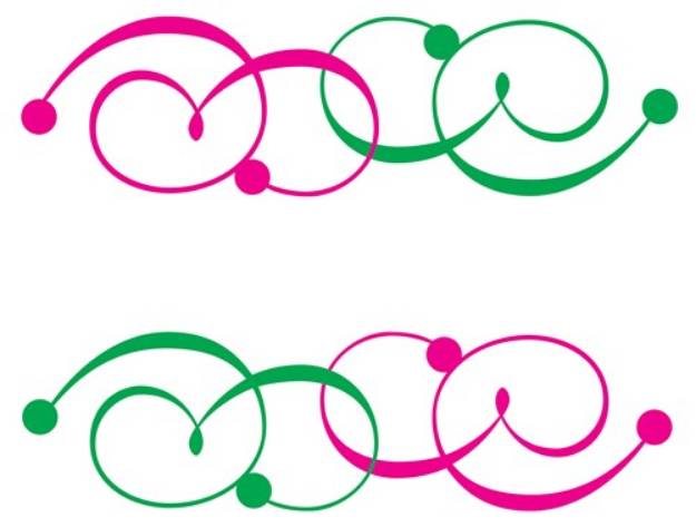 Picture of Green & Pink Swirlse  SVG File