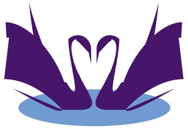 Picture of Purple Swan SVG File