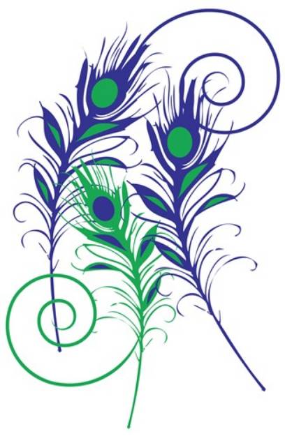 Picture of Peacock Feathers SVG File