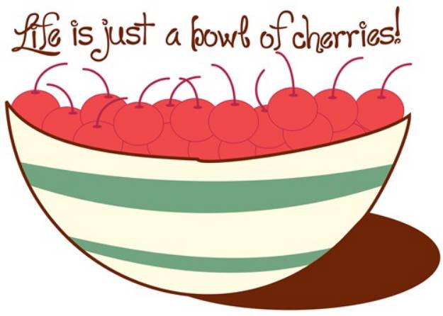 Picture of Bowl Of Cherries SVG File