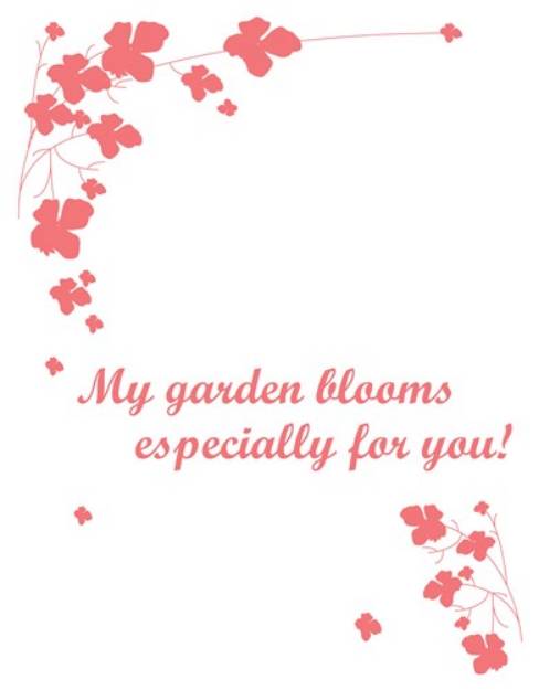Picture of My Garden Blooms SVG File