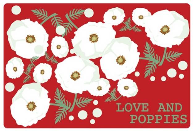 Picture of Love And Poppies SVG File