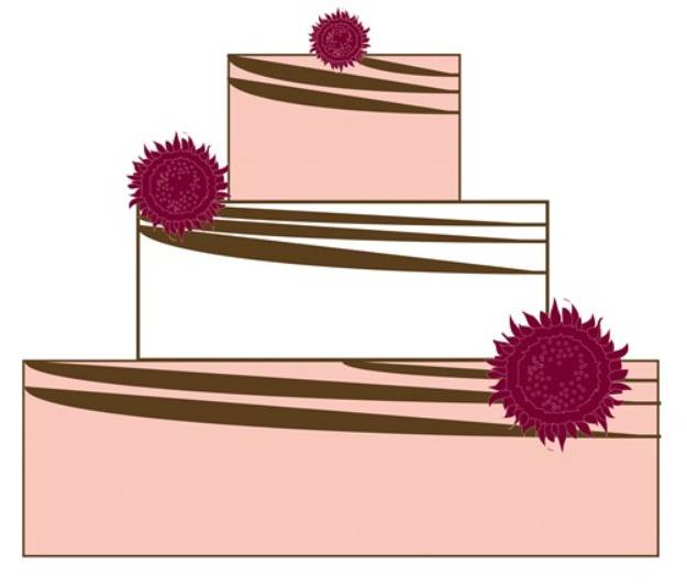 Picture of Cake With Flowers SVG File