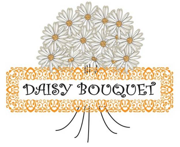 Picture of Daisy Bouquet Frame SVG File