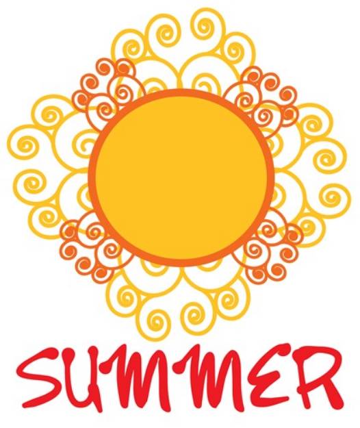 Picture of Summer Sun Swirl SVG File