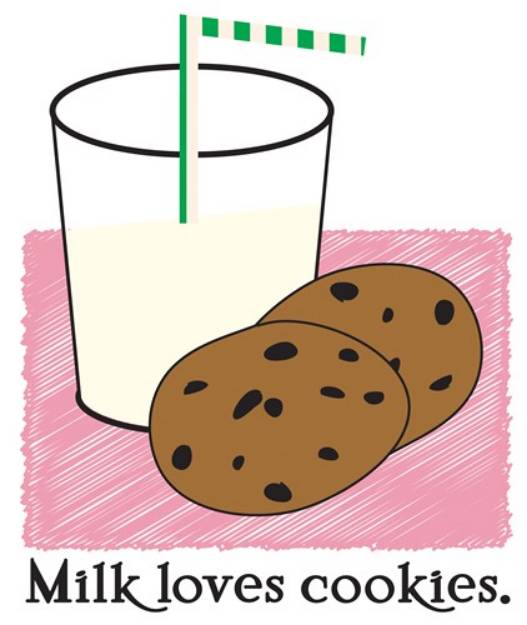Picture of Milk Loves Cookies SVG File