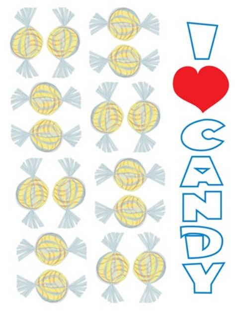 Picture of I Love Candy SVG File