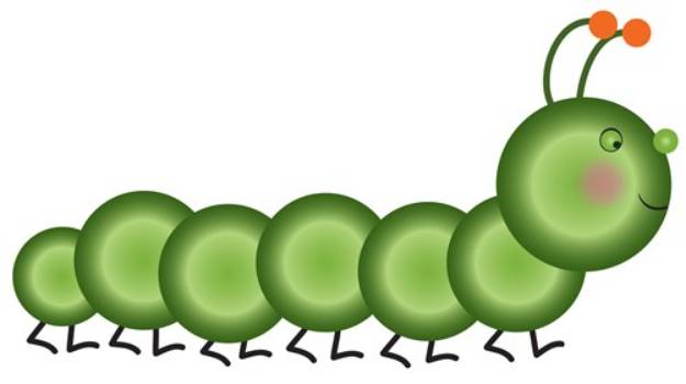Picture of Green Caterpillar SVG File