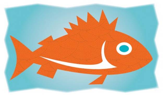 Picture of Fish in Water SVG File