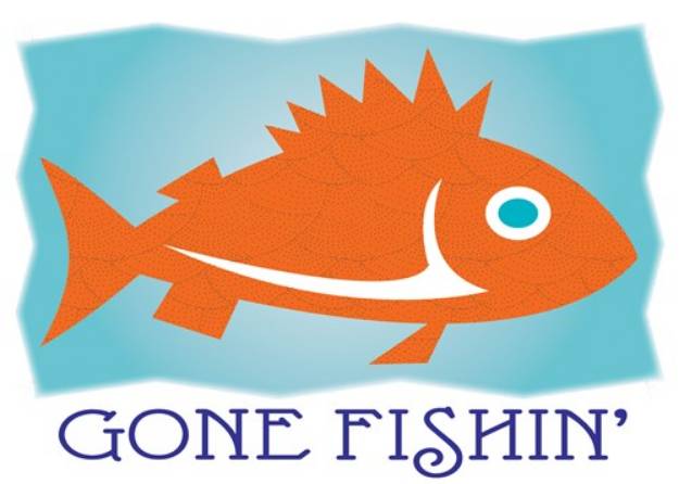 Picture of Gone Fishin SVG File