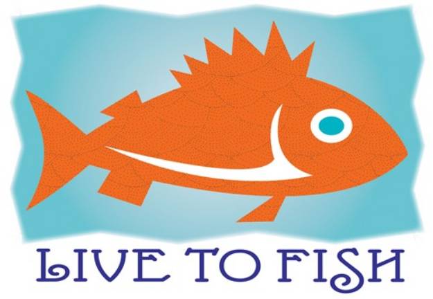 Picture of Live To Fish SVG File