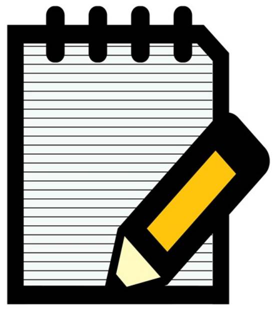 Picture of Notepad And Pencil SVG File