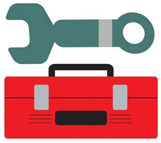 Picture of Tool Box and Wrench SVG File
