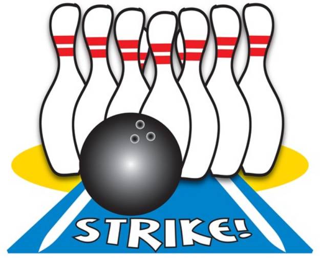 Picture of Bowling Strike SVG File
