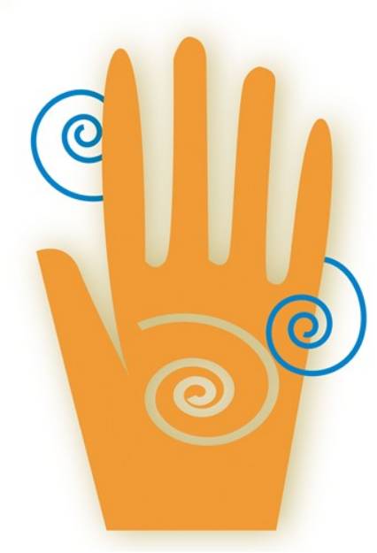 Picture of Hand and Swirls SVG File