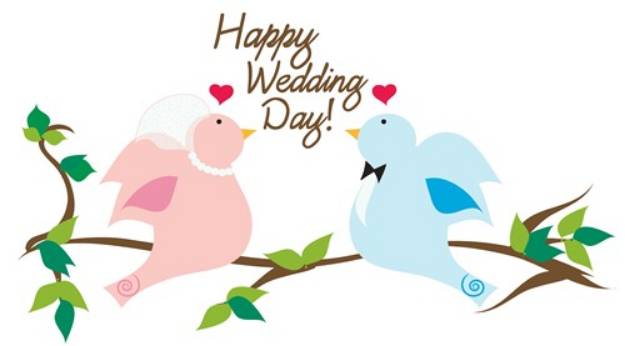 Picture of Happy Wedding Day SVG File