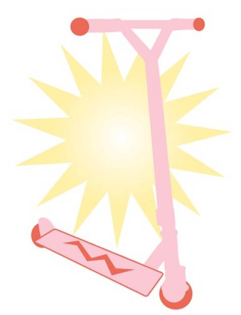 Picture of Pink Scooter SVG File